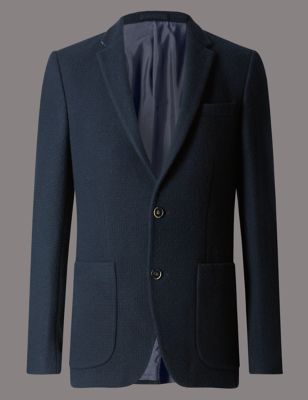 Wool Rich 2 Button Jacket with Buttonsafe&trade;